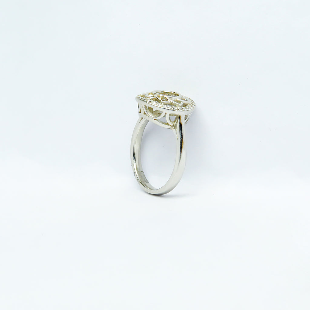 Floating Halo silver Ring