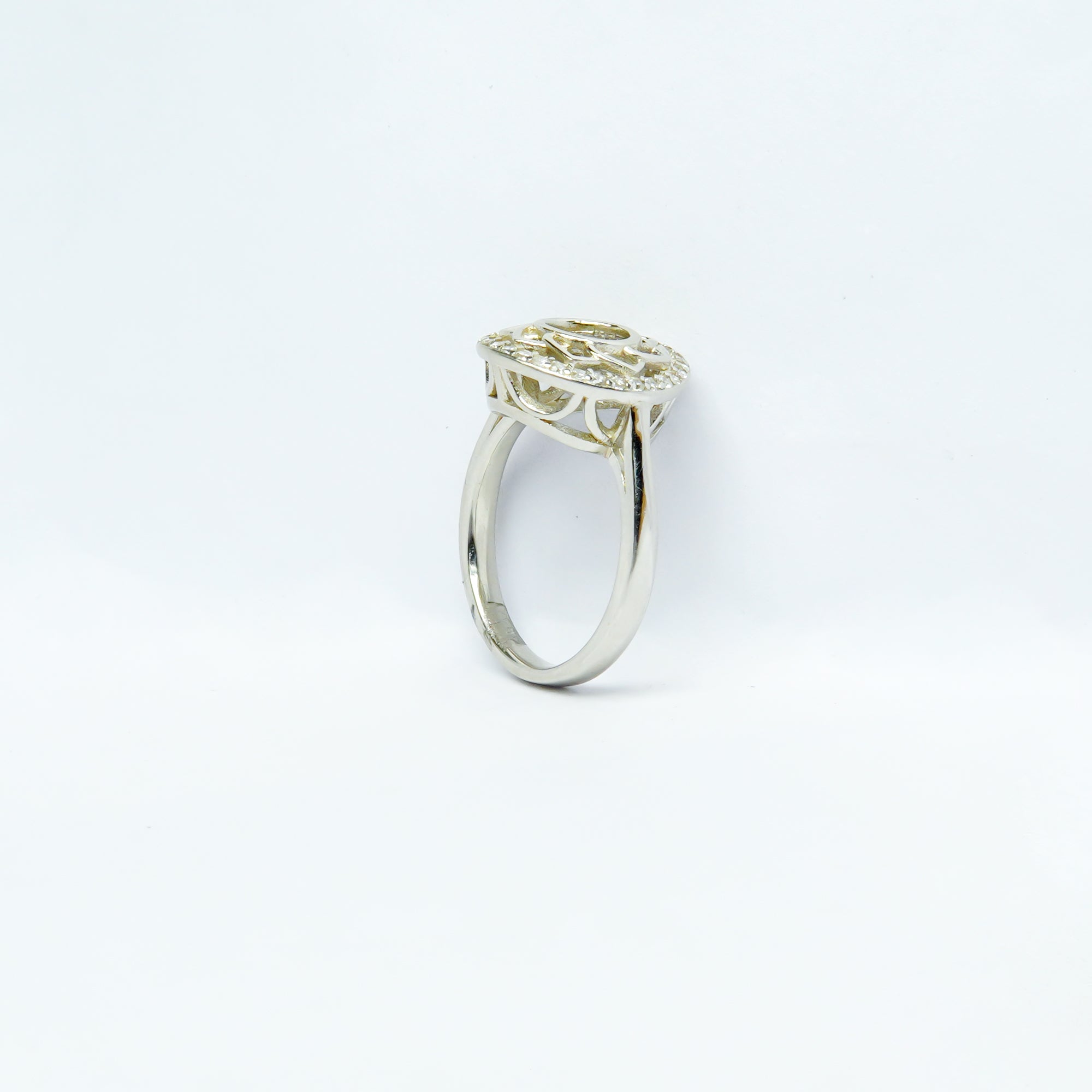 Floating Halo silver Ring