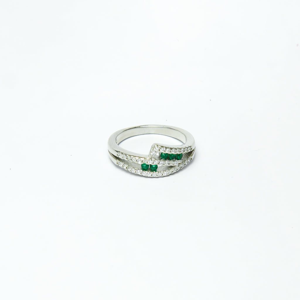 Brilliant Green Silver Ring