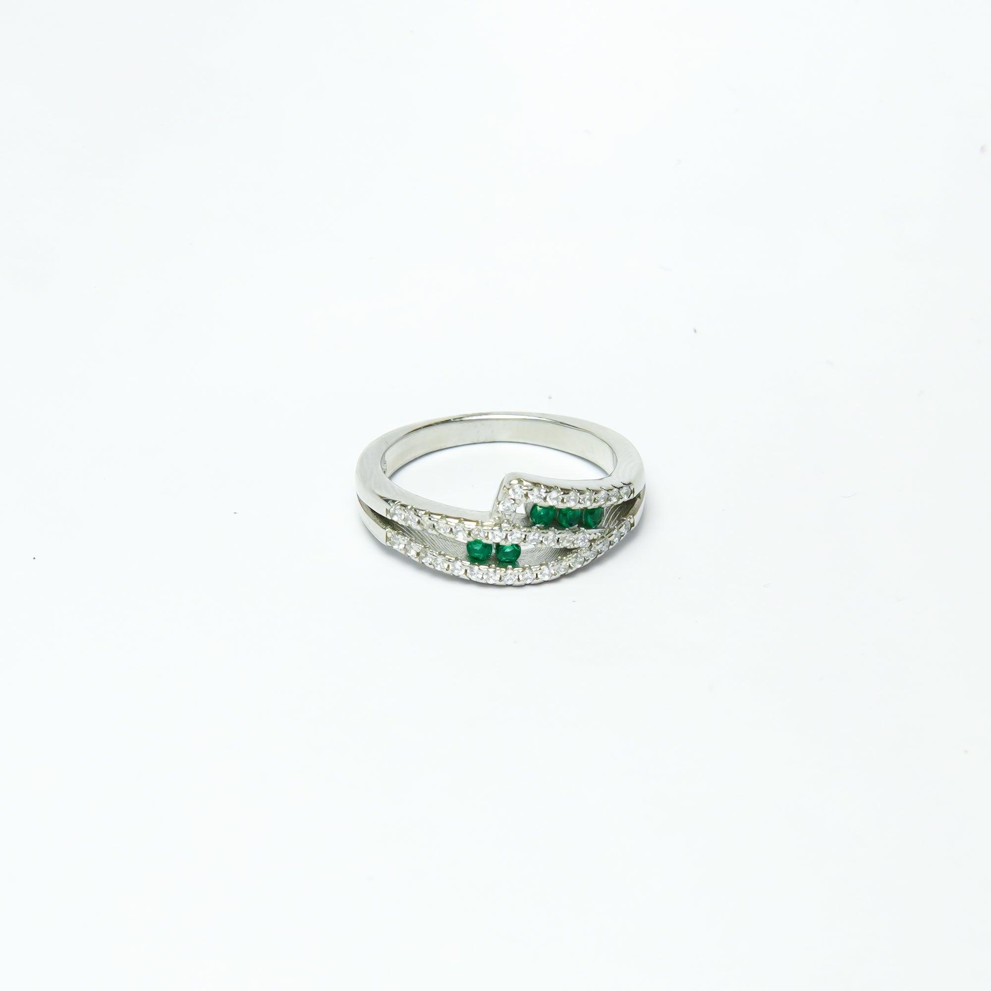 Brilliant Green Silver Ring