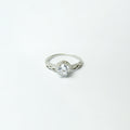 Vines and Solitaire Silver Ring