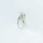Vines and Solitaire Silver Ring