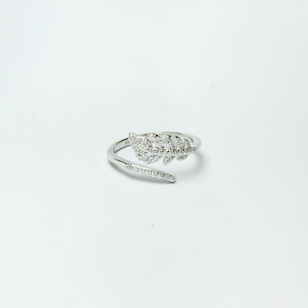 Feather And Wind Silver Ring