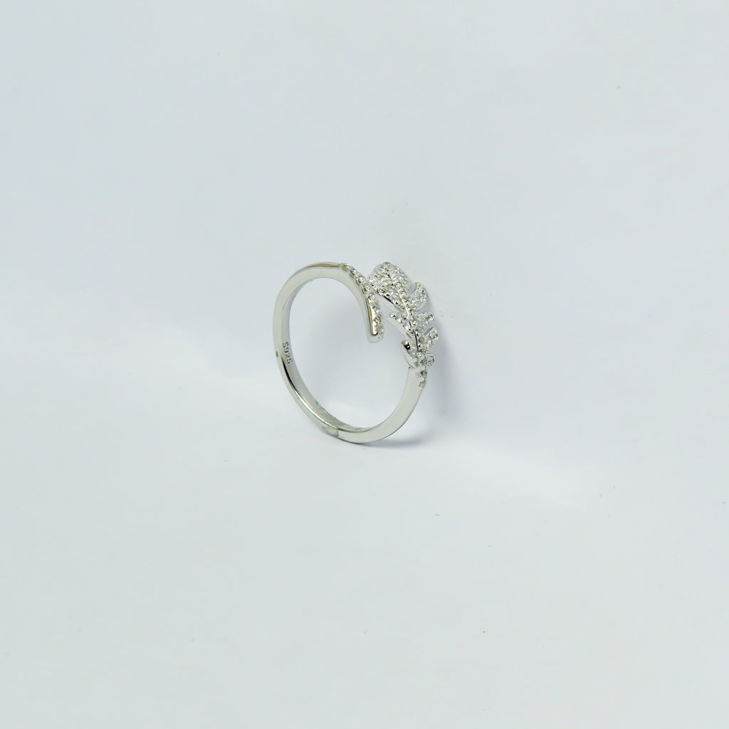 Feather And Wind Silver Ring