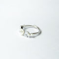 Blooming Diamond Pearl Silver Ring