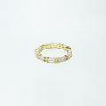 Horizon Studded Gold Plated Silver Band