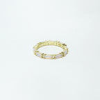 Horizon Studded Gold Plated Silver Band