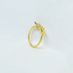 Twin Butterflies Gold Plated Silver Ring