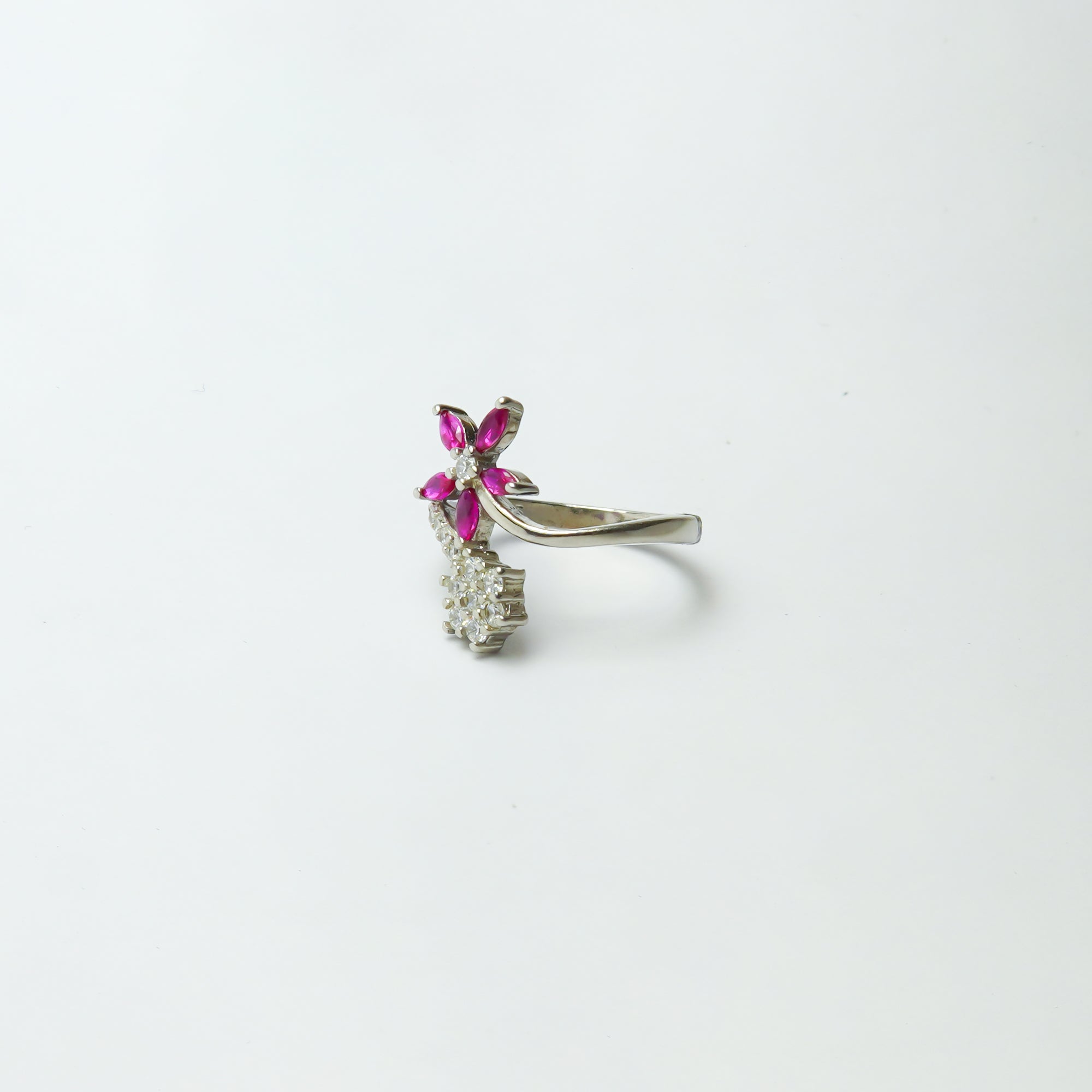 Bloomig Flower Open pathways Silver Ring