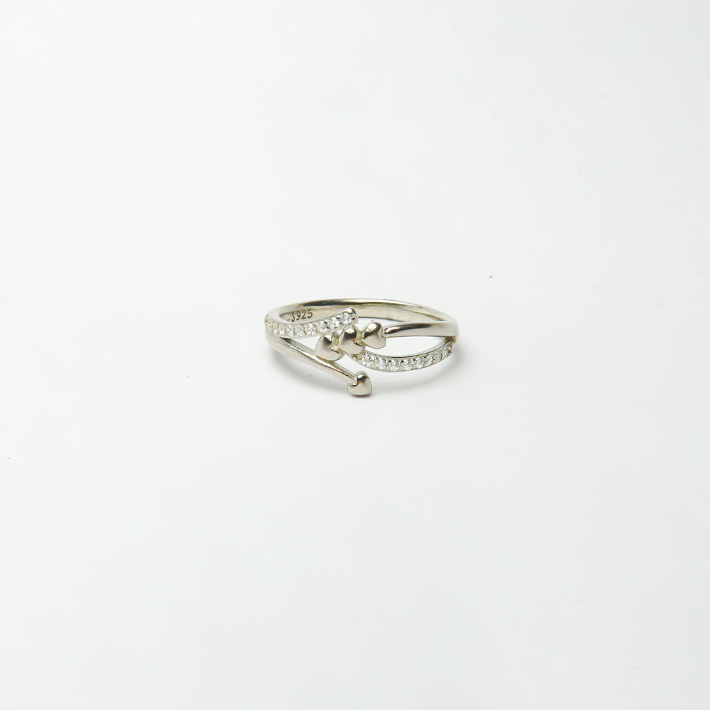 Heart Entangled Silver Ring