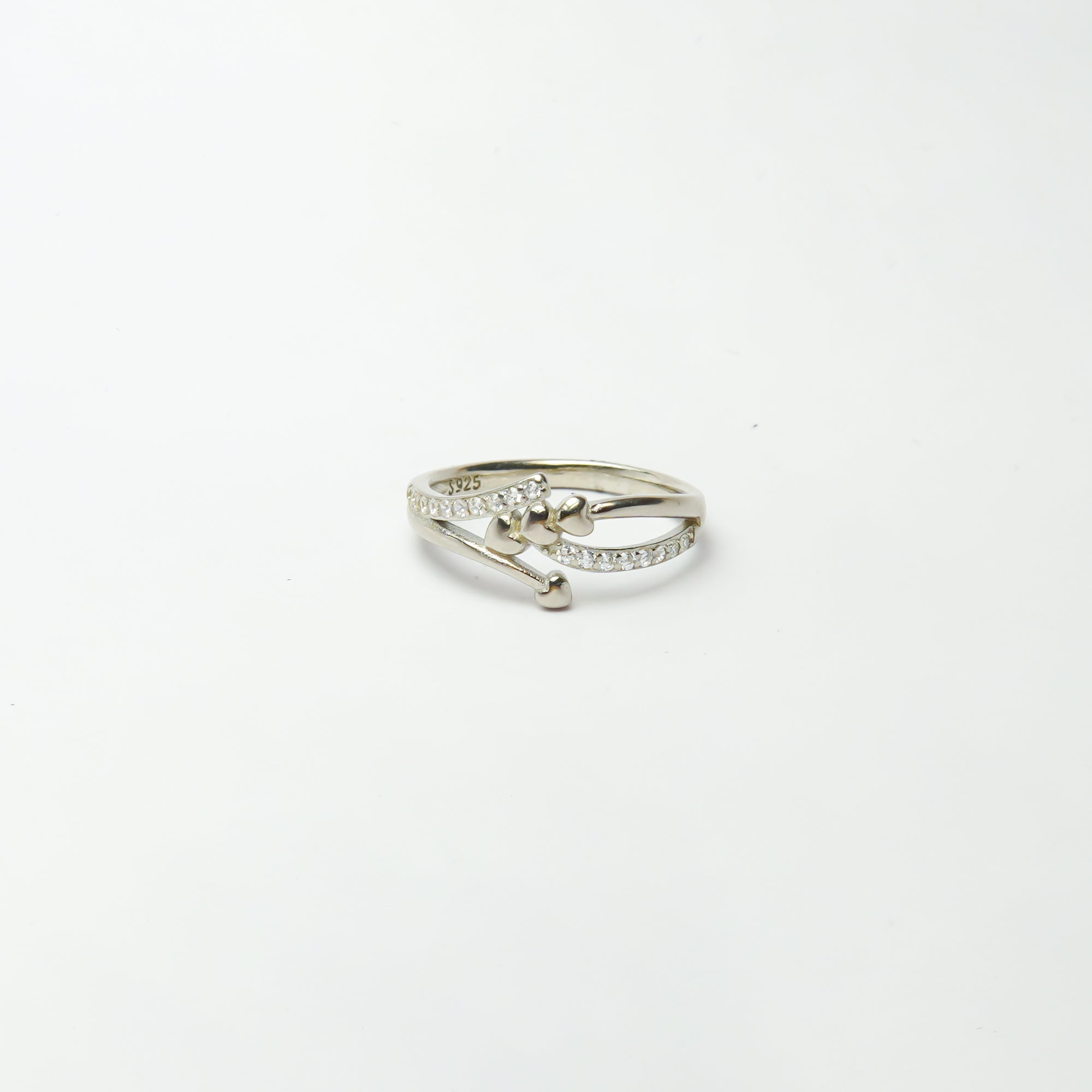 Heart Entangled Silver Ring