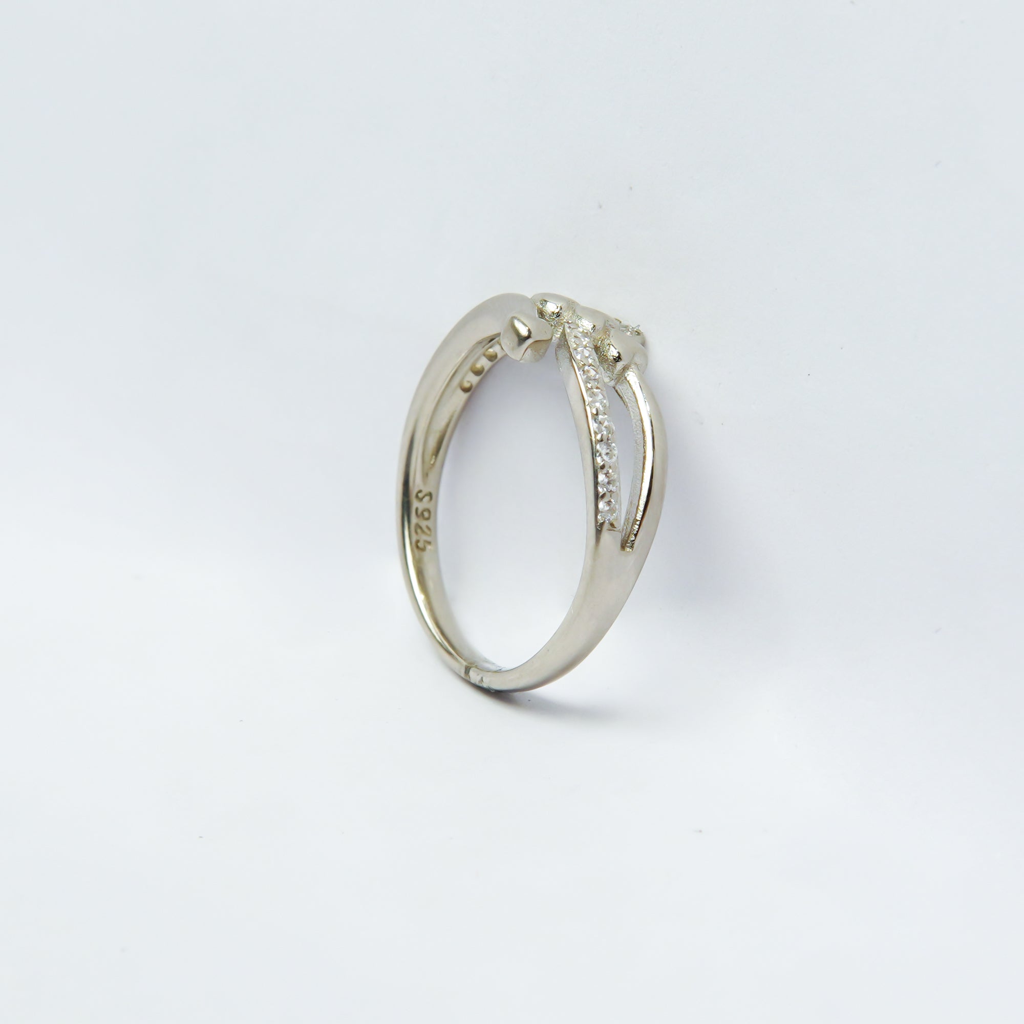 Heart Entangled Silver Ring
