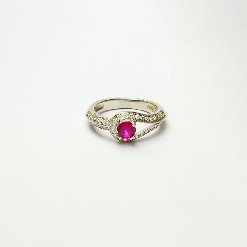 Elegant Rose Silver RIng