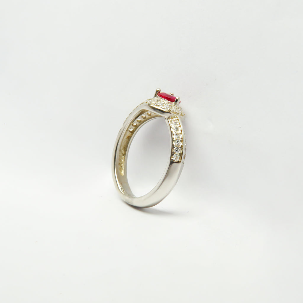 Elegant Rose Silver RIng