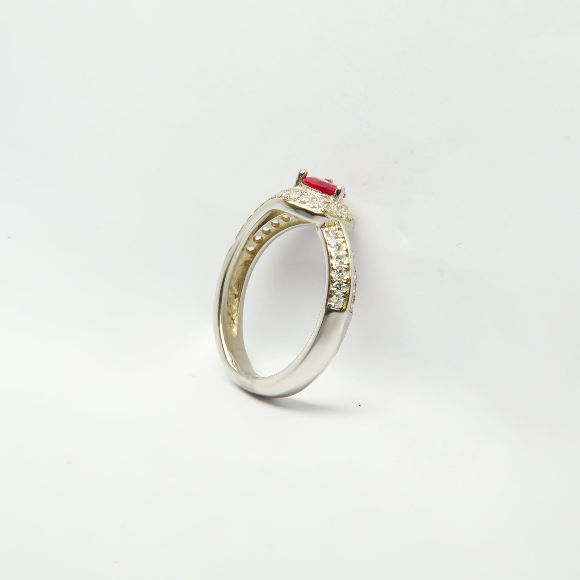 Elegant Rose Silver RIng