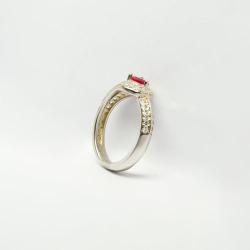 Elegant Rose Silver RIng