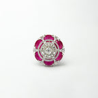 Symphony Cocktail Flower Silver Ring