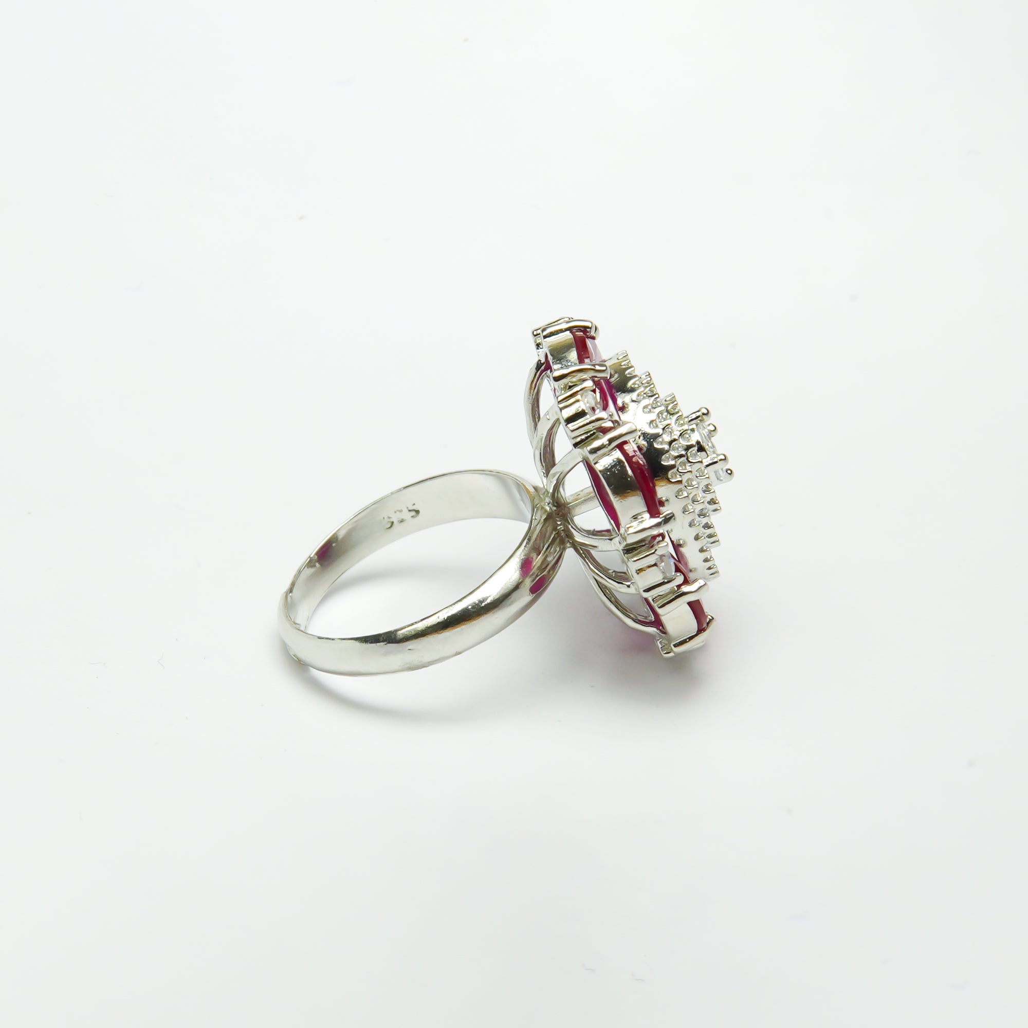 Symphony Cocktail Flower Silver Ring