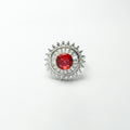 Eternal Fire Cocktail Silver Ring