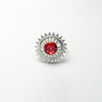 Eternal Fire Cocktail Silver Ring