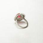 Eternal Fire Cocktail Silver Ring