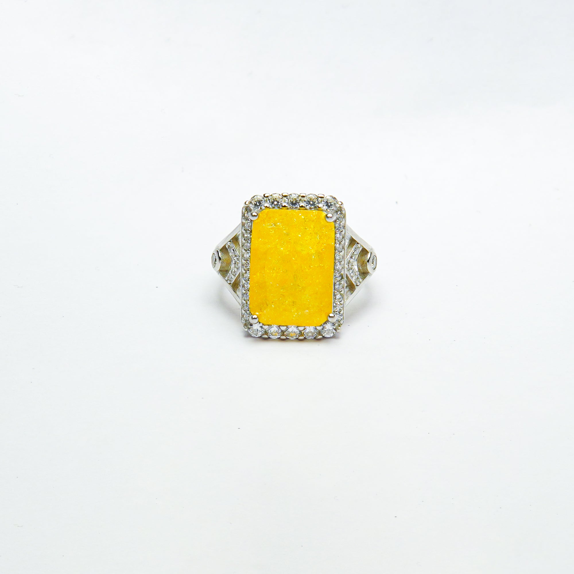Dawn's First Light Silver Cocktail RIng