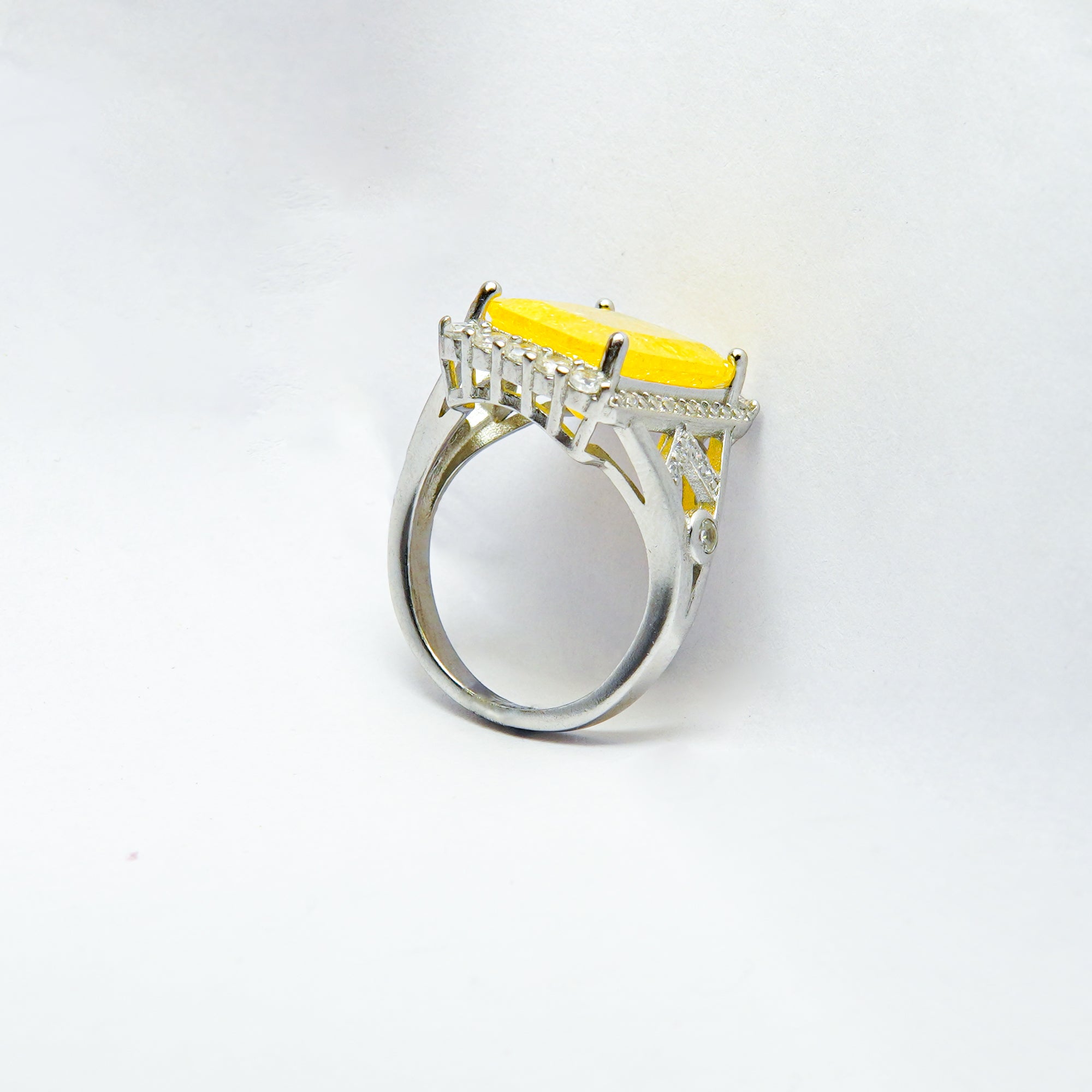 Dawn's First Light Silver Cocktail RIng