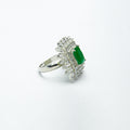 Mossy Star Silver Cocktail RIng