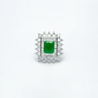 Mossy Star Silver Cocktail RIng
