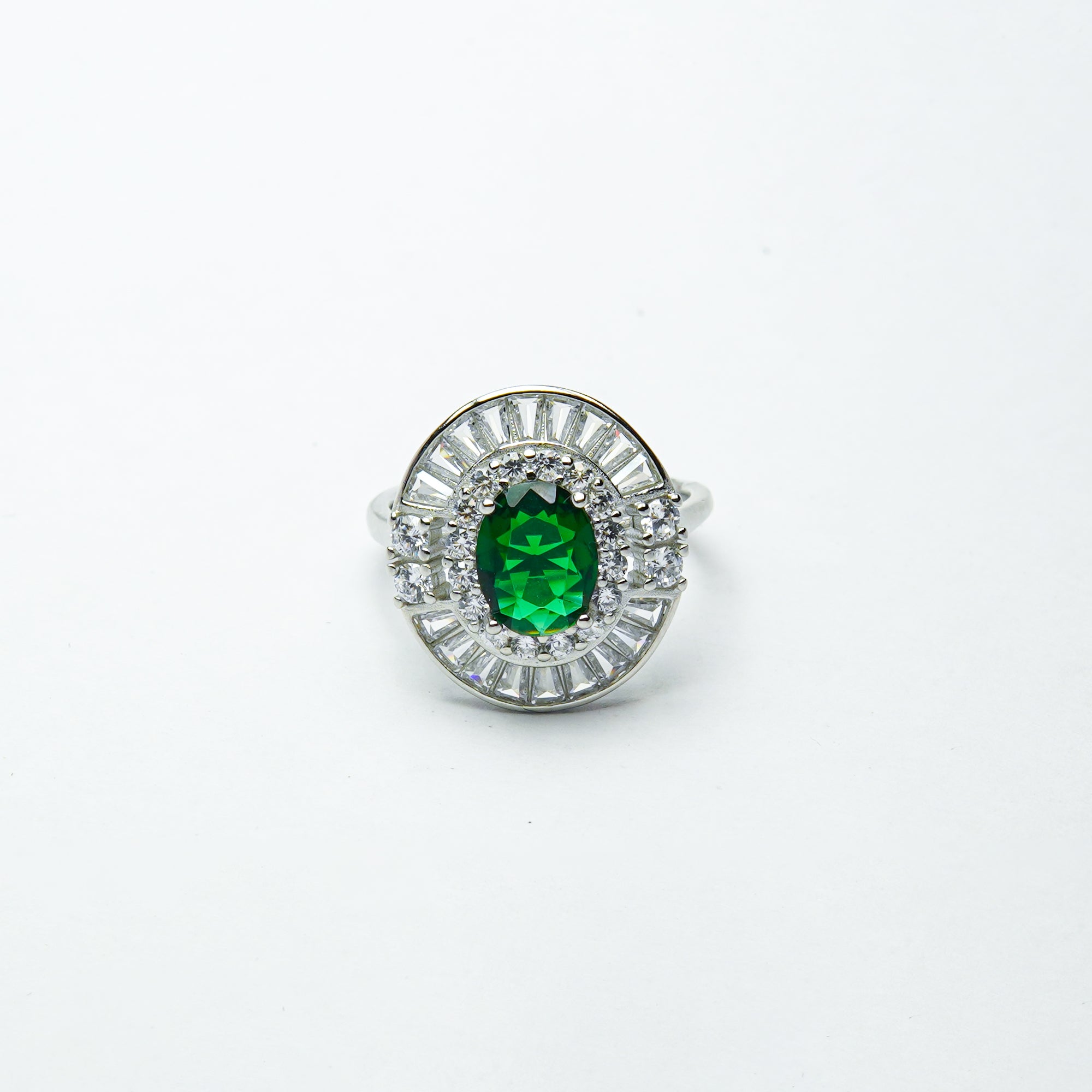 Forest Zephyr Silver Cocktail ring