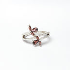 Spiral Of Fire Burst Silver Ring
