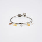 Silver Charm Cuff Bracelet