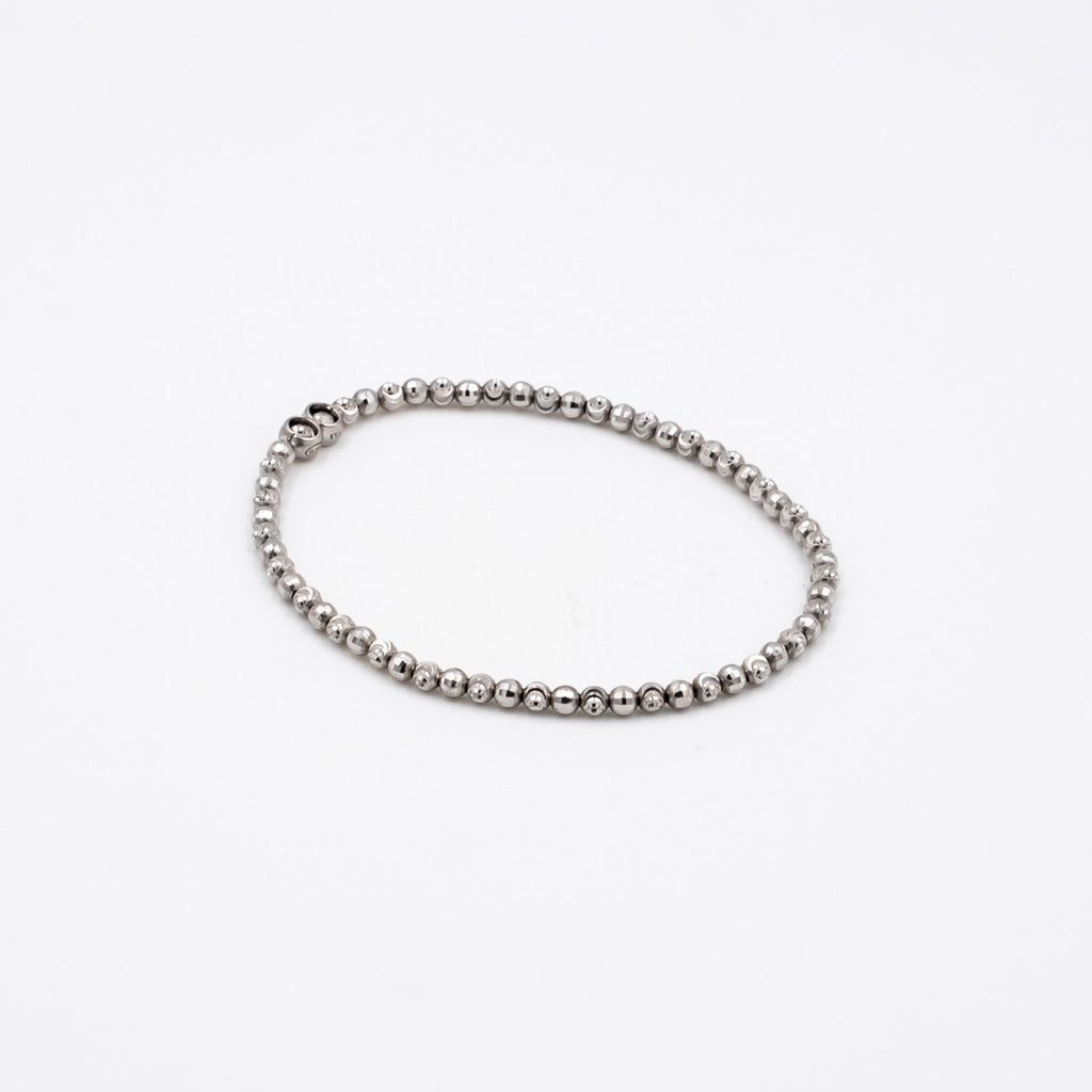 Silver Cutting ball Strechable Bracelet