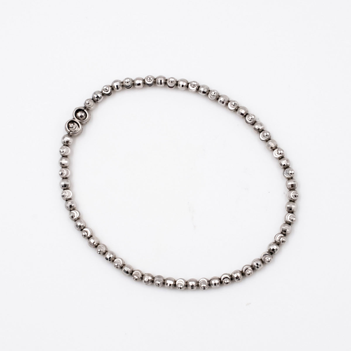 Silver Cutting ball Strechable Bracelet