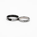 Silver Heart Couple Bands