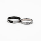 Silver Heart Couple Bands