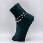Silver Marquise & RIpple Anklets