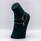 Silver Oxidised Crimson Bloom Payal