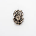 Silver Oxidised Lord Shiva Blessing Brooch