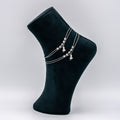 Silver Studded Kitten Anklets