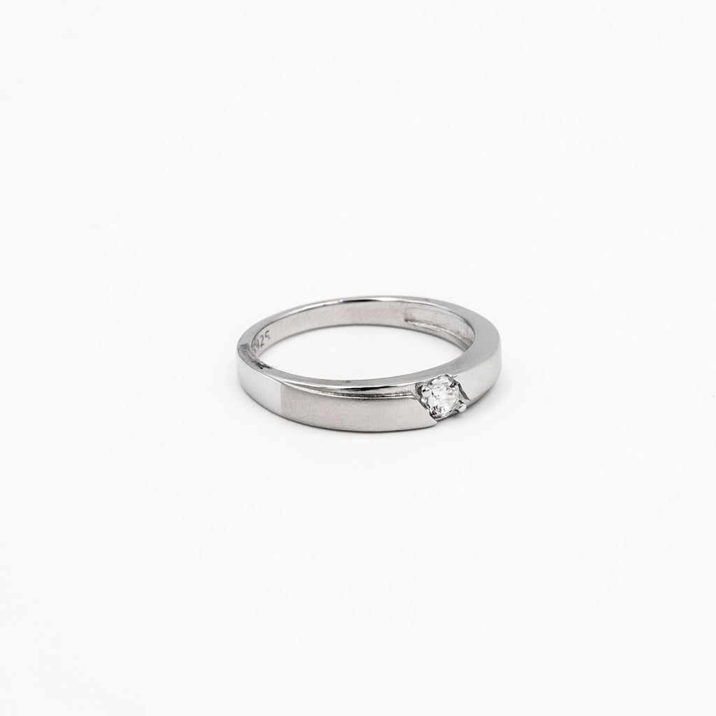 Silver Velvet Edge Ring