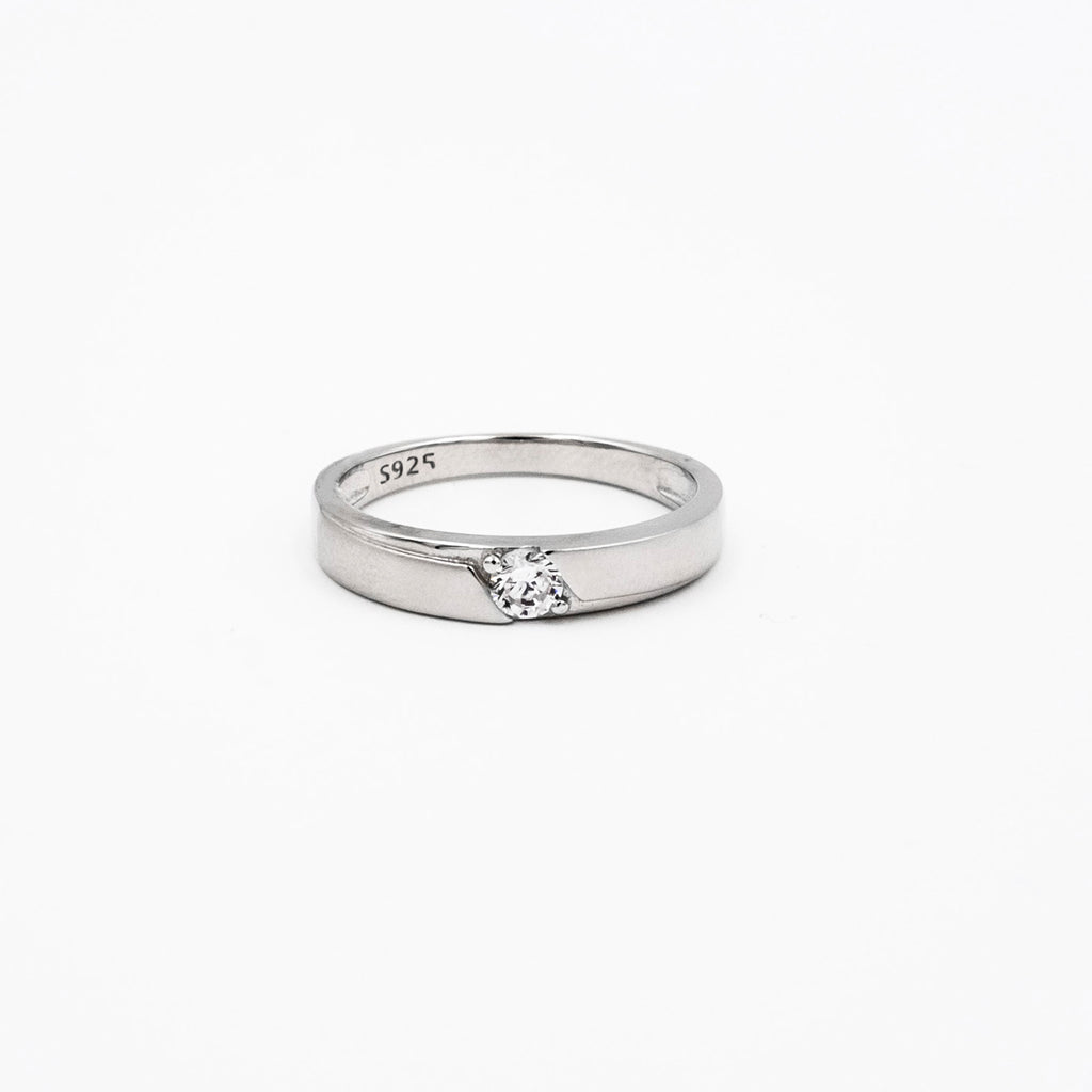 Silver Velvet Edge Ring