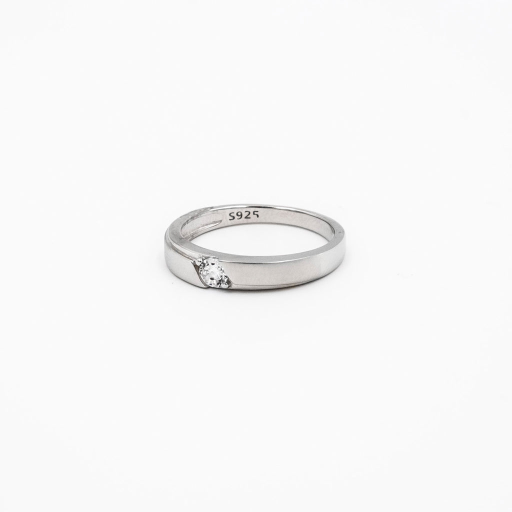 Silver Velvet Edge Ring