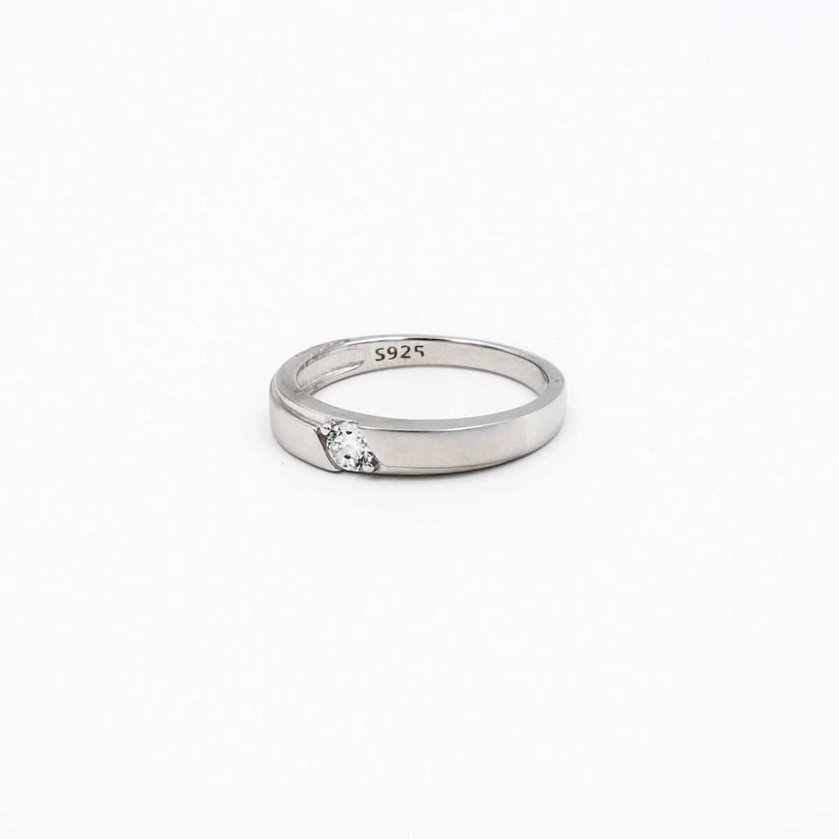 Silver Velvet Edge Ring