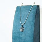 Silver Oxidised Goddess Durga Pendant