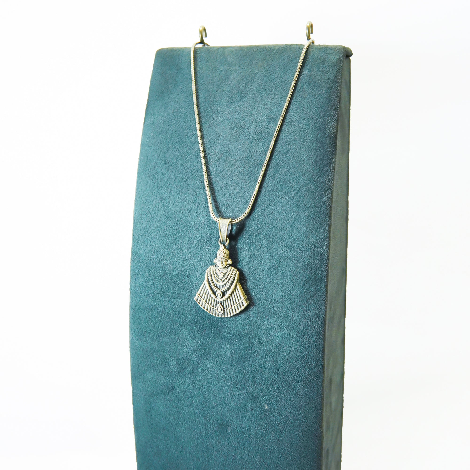 Oxidised SIlver Shyam-Baba Pendant