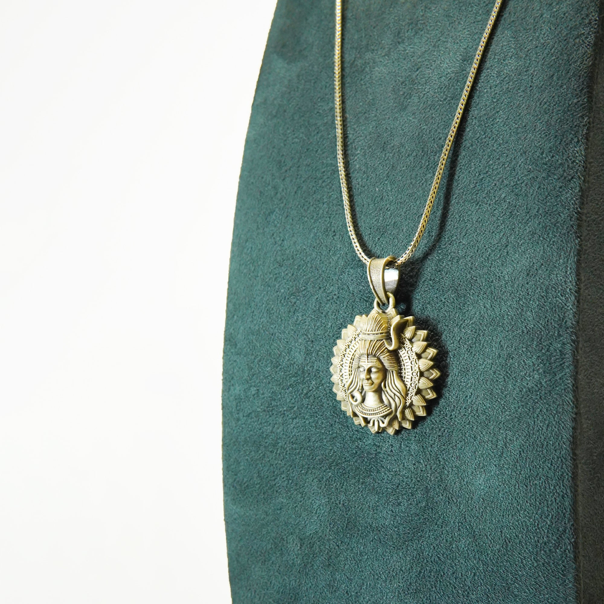 Silver Eternal Adiyogi Crest Pendant