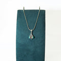 SIlver Oxidised Turquoise Trishul Pendant
