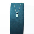 Oxidised Rope Edge Tuquoise Pendant