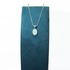 Oxidised Rope Edge Tuquoise Pendant